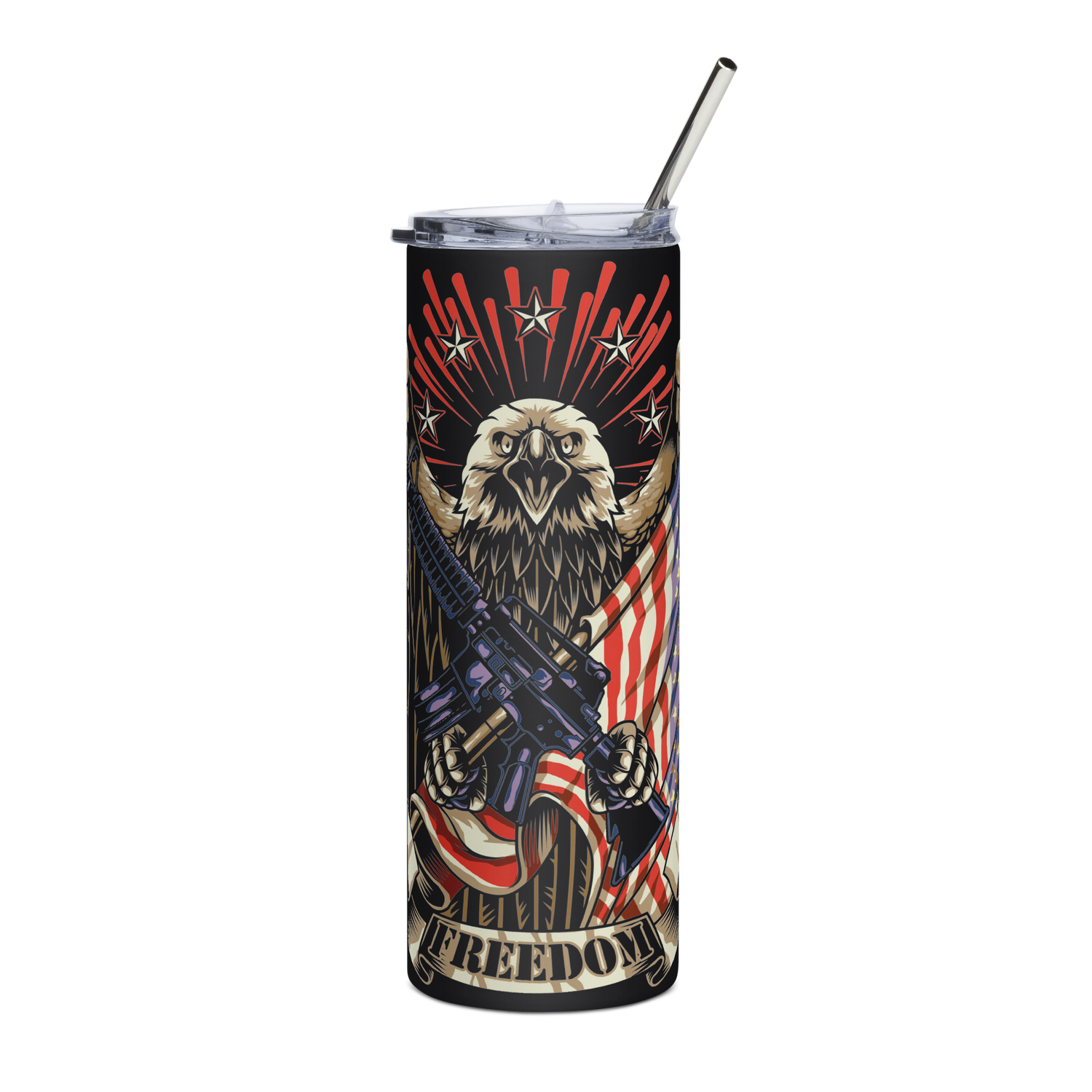 Patriotic Tumblers: 2nd Amendment and American Flag Designs for Freedom Lovers