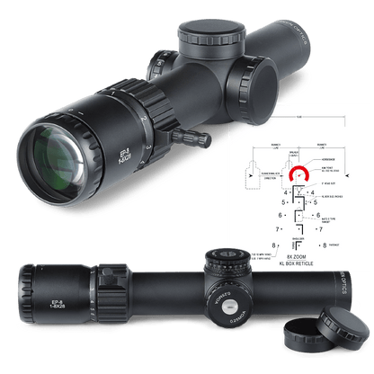 Arken Optics EP8 1-8×28 LVPO FFP Scope – First Focal Plane Tactical Rifle Scope for Close to Mid-Range Precision - BoomStick Tactical Gear