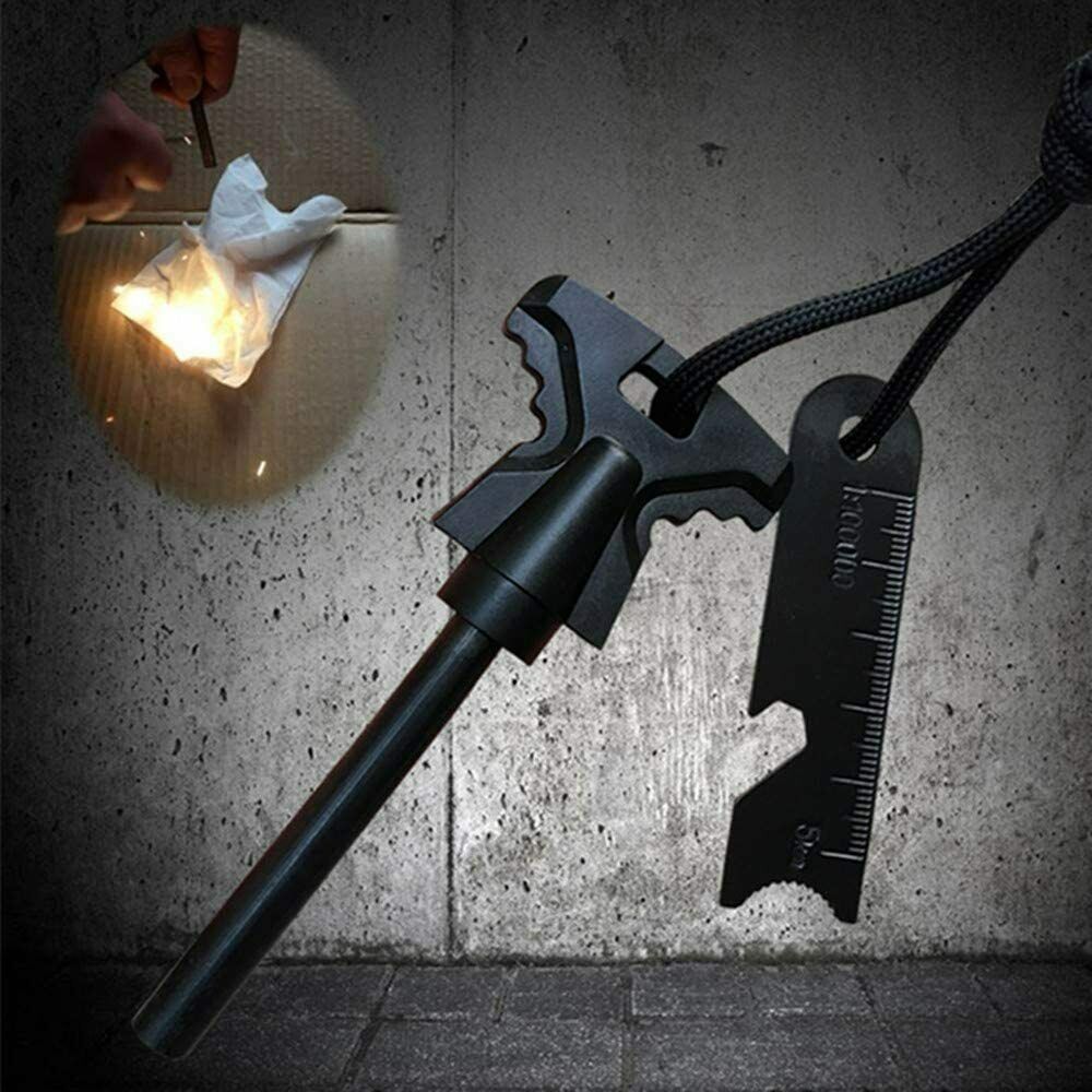 Fire Starter Flint Steel Striker Ferro Rod Waterproof Firesteel Camping Lighter - BoomStick Tactical Gear