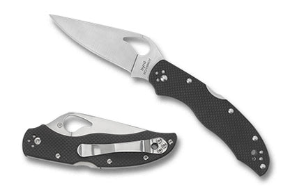 Spyderco Byrd Harrier 7.62" Lightweight Folding Knife - 3.36" 8Cr13MoV Steel Blade with Black FRN Non-Slip Handle, PlainEdge - Model BY01PBK2 - BoomStick Tactical Gear