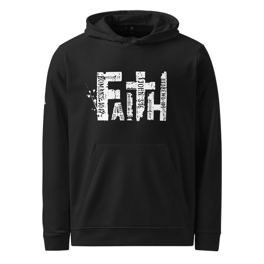 Adidas Fleece-Lined Hoodie with "Faith" Graphic and Bible Verse Design - BoomStick Tactical Gear