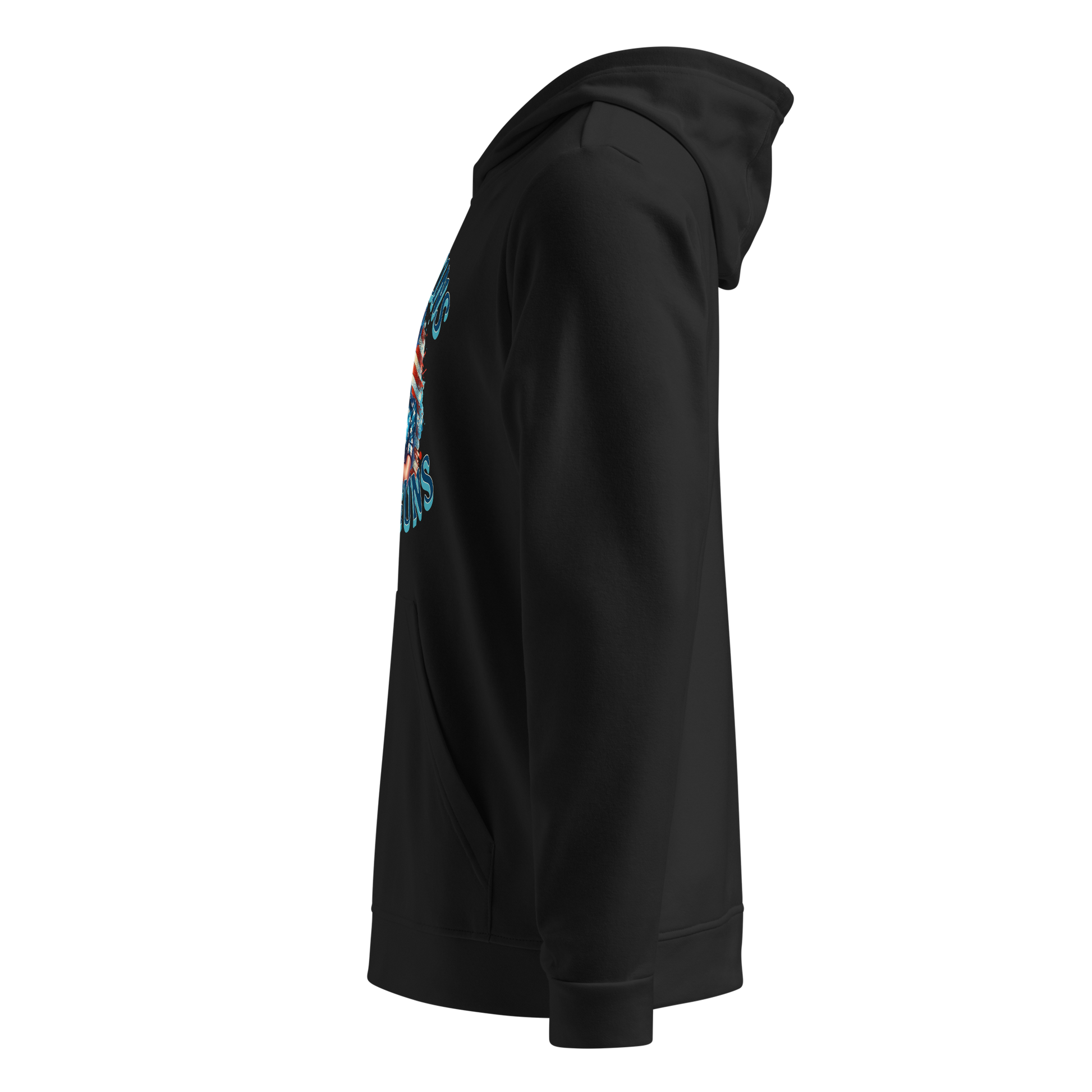 Women’s Adidas Fleece Hoodie – “Messy Buns and Guns” American Flag Graphic - BoomStick Tactical Gear