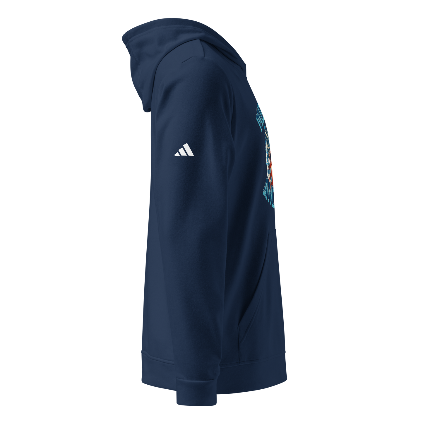 Women’s Adidas Fleece Hoodie – “Messy Buns and Guns” American Flag Graphic - BoomStick Tactical Gear