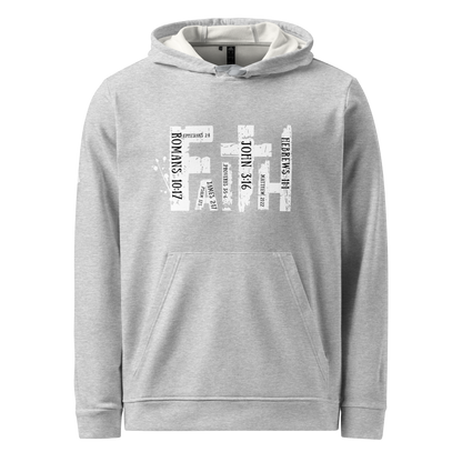 Adidas Fleece-Lined Hoodie with "Faith" Graphic and Bible Verse Design - BoomStick Tactical Gear