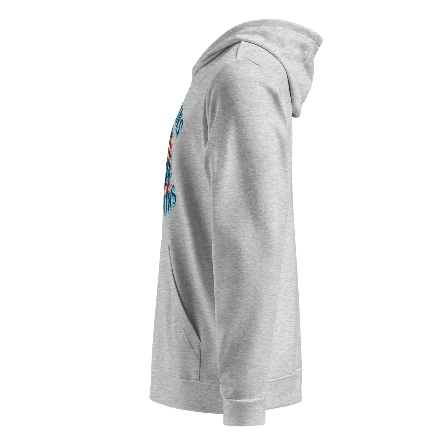 Women’s Adidas Fleece Hoodie – “Messy Buns and Guns” American Flag Graphic - BoomStick Tactical Gear