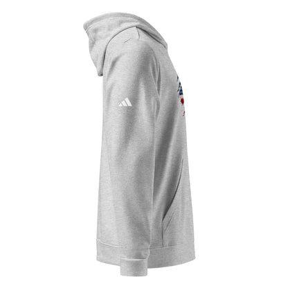 Patriotic Adidas Fleece Hoodie with Tattered American Flag – Comfortable American Pride Apparel - BoomStick Tactical Gear