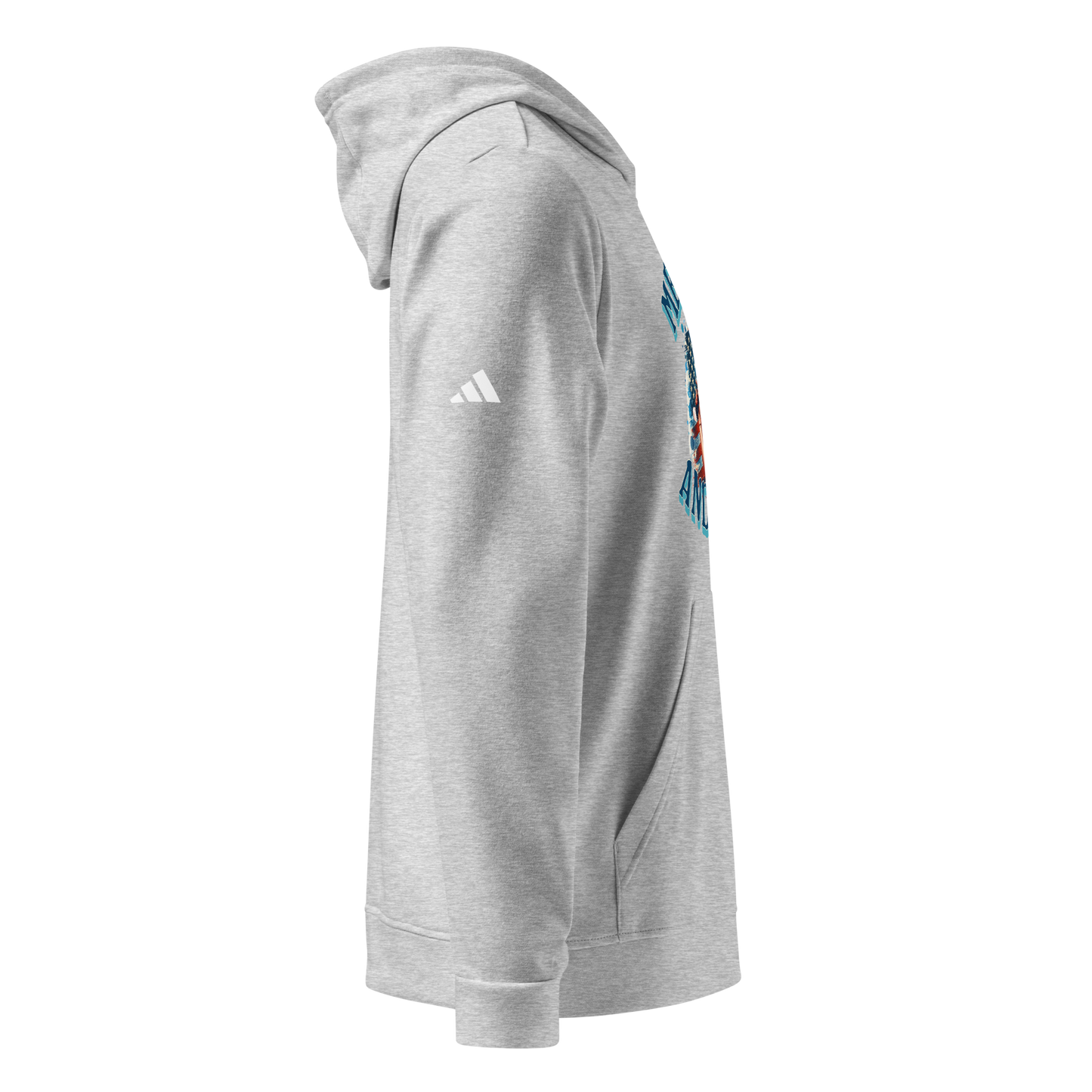 Women’s Adidas Fleece Hoodie – “Messy Buns and Guns” American Flag Graphic - BoomStick Tactical Gear