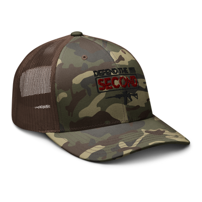 Defend the Second Camouflage Trucker Hat - BoomStick Tactical Gear