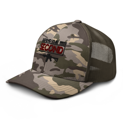 Defend the Second Camouflage Trucker Hat - BoomStick Tactical Gear