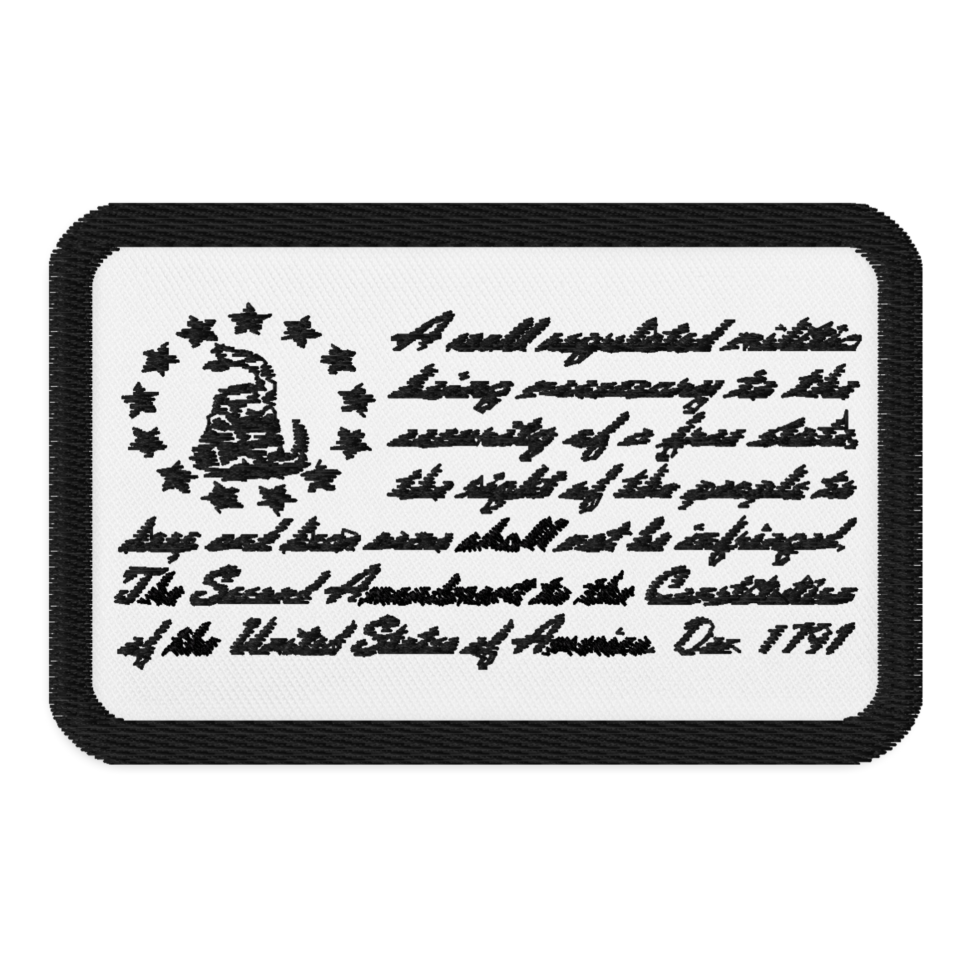 2nd Amendment Patch – Embroidered Tactical Patch with Full Second Amendment Quote | Patriotic Gear for Backpacks, Hats, Jackets - BoomStick Tactical Gear