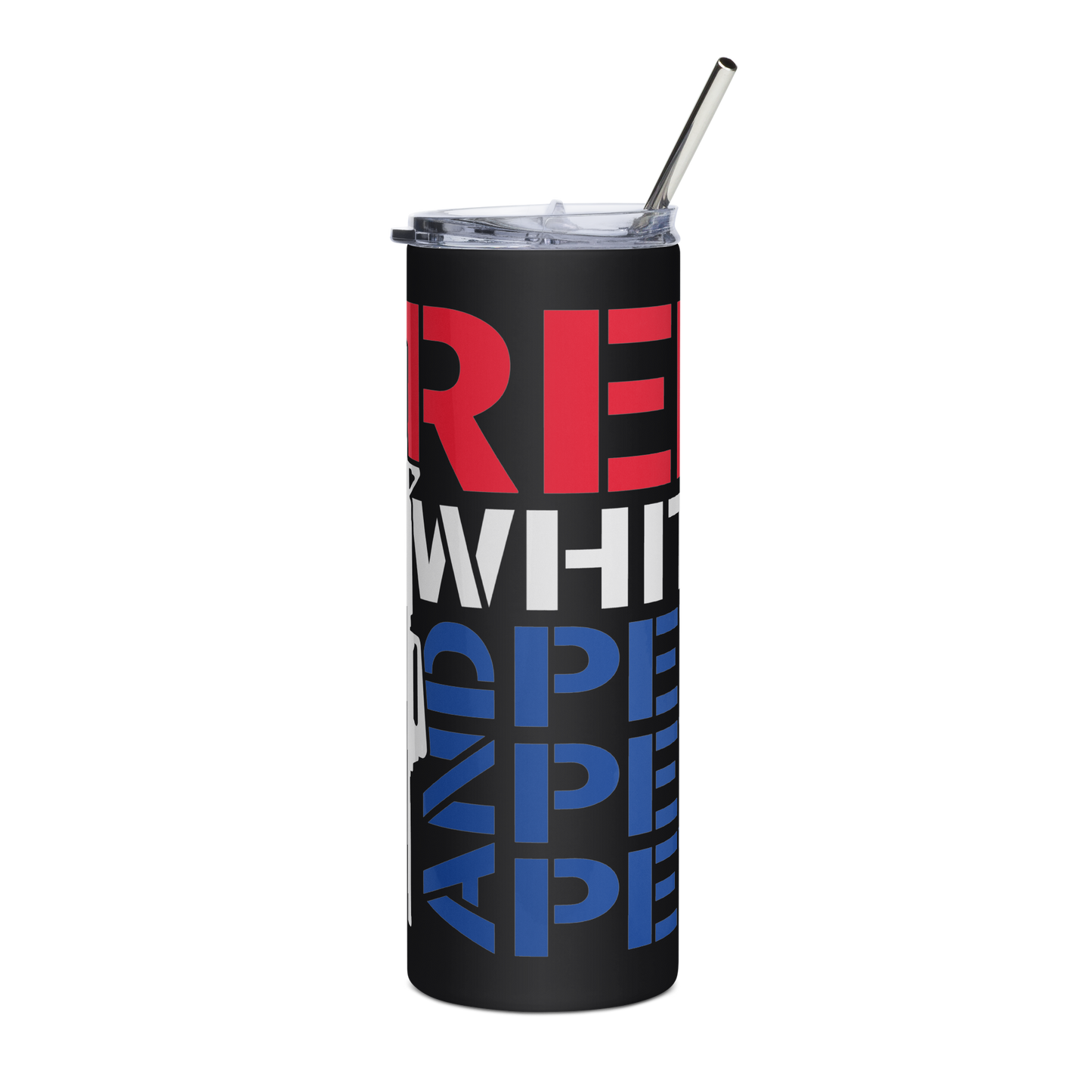 20 oz Tumbler with AR-15 and 'Red, White, and Pew Pew Pew' – Fun Patriotic Drinkware for Gun Enthusiasts - BoomStick Tactical Gear