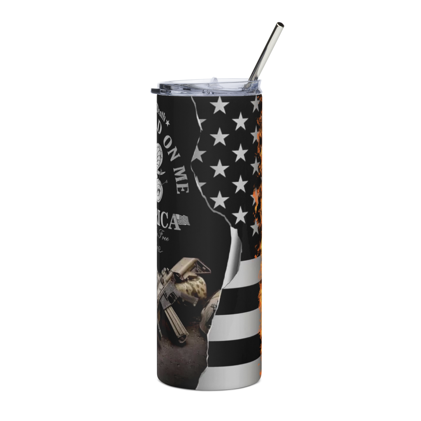 20 oz Tumbler with "Don't Tread On Me" - Patriotic Gadsden Flag Design - BoomStick Tactical Gear