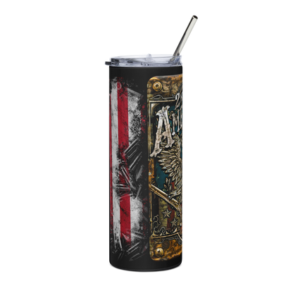 20 oz Tumbler with U.S. Seal, 2nd Amendment Quote, American Flag, and Falling Ammo – Patriotic Drinkware for Gun Enthusiasts - BoomStick Tactical Gear