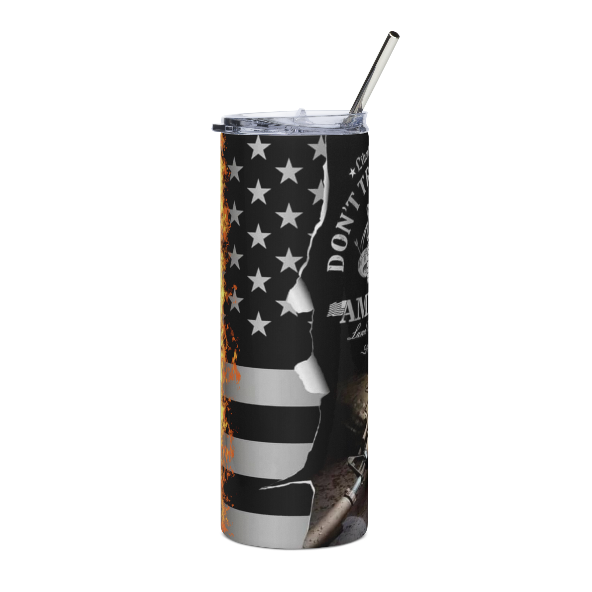 20 oz Tumbler with "Don't Tread On Me" - Patriotic Gadsden Flag Design - BoomStick Tactical Gear