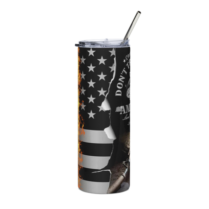 20 oz Tumbler with "Don't Tread On Me" - Patriotic Gadsden Flag Design - BoomStick Tactical Gear