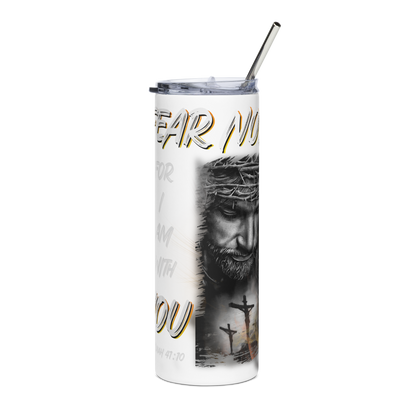 20 oz Tumbler with Inspirational Bible Verse "Fear Not, For I Am With You" - Christian Faith-Based Gift - BoomStick Tactical Gear