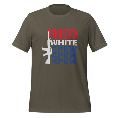 Red White and Pew T-Shirt - BoomStick Tactical Gear