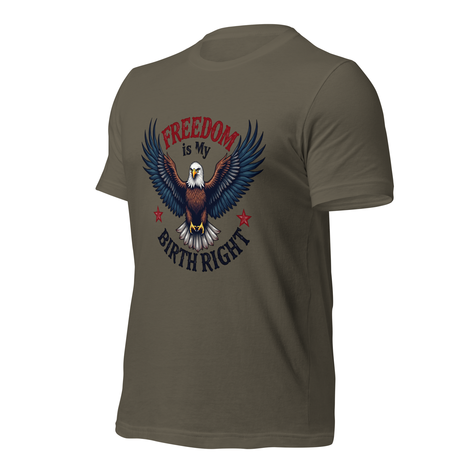 Freedom is My Birthright" Patriotic T-Shirt – Bold American Flag Design | 2A and Liberty Apparel - BoomStick Tactical Gear