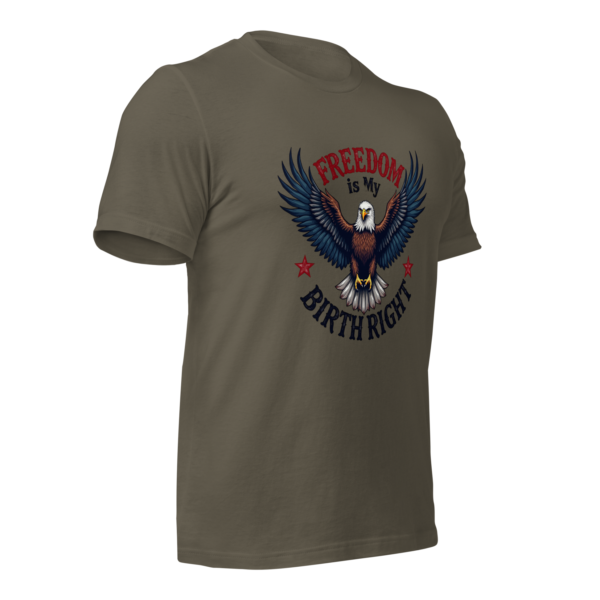 Freedom is My Birthright" Patriotic T-Shirt – Bold American Flag Design | 2A and Liberty Apparel - BoomStick Tactical Gear