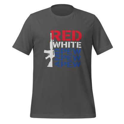 Red White and Pew T-Shirt - BoomStick Tactical Gear