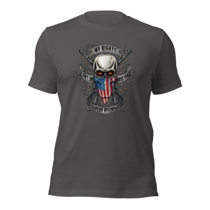 My Rights Don't End Where Your Feelings Begin – Bold Patriotic Statement Tee - BoomStick Tactical Gear