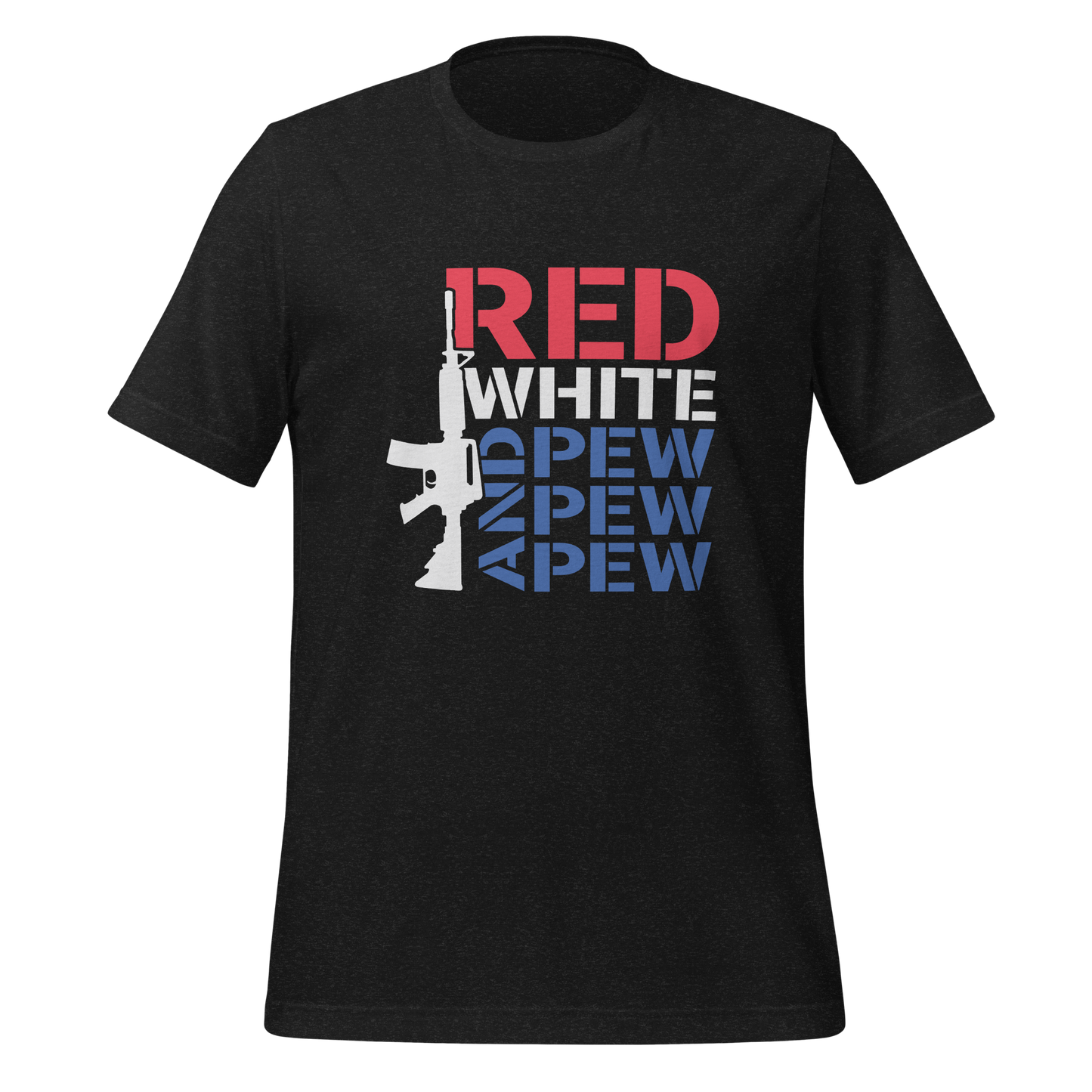 Red White and Pew T-Shirt - BoomStick Tactical Gear