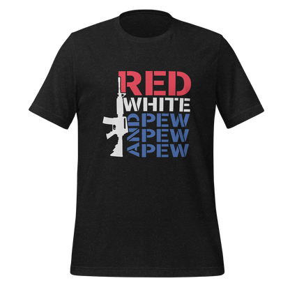 Red White and Pew T-Shirt - BoomStick Tactical Gear