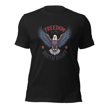 Freedom is My Birthright" Patriotic T-Shirt – Bold American Flag Design | 2A and Liberty Apparel - BoomStick Tactical Gear