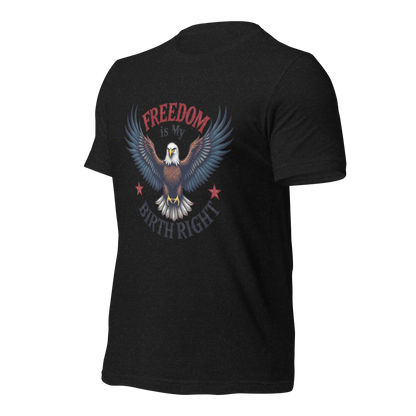 Freedom is My Birthright" Patriotic T-Shirt – Bold American Flag Design | 2A and Liberty Apparel - BoomStick Tactical Gear