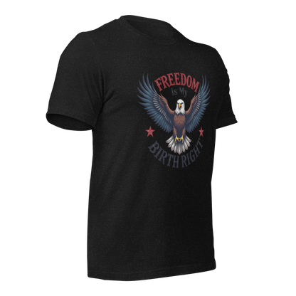 Freedom is My Birthright" Patriotic T-Shirt – Bold American Flag Design | 2A and Liberty Apparel - BoomStick Tactical Gear