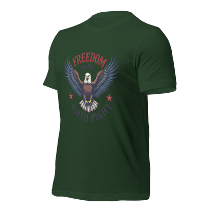 Freedom is My Birthright" Patriotic T-Shirt – Bold American Flag Design | 2A and Liberty Apparel - BoomStick Tactical Gear