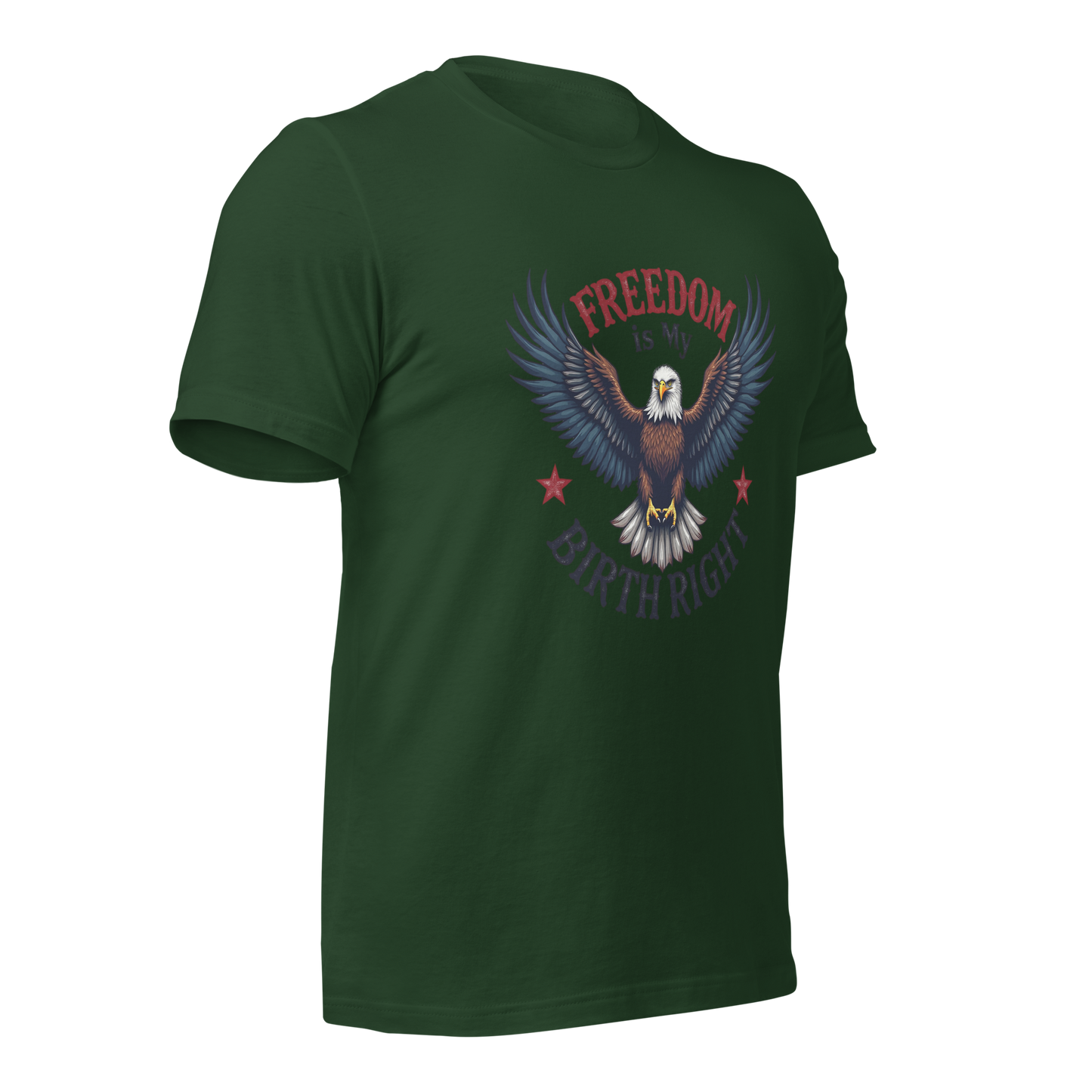 Freedom is My Birthright" Patriotic T-Shirt – Bold American Flag Design | 2A and Liberty Apparel - BoomStick Tactical Gear