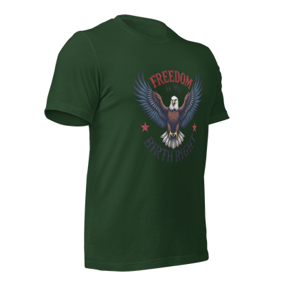 Freedom is My Birthright" Patriotic T-Shirt – Bold American Flag Design | 2A and Liberty Apparel - BoomStick Tactical Gear