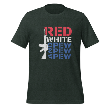 Red White and Pew T-Shirt - BoomStick Tactical Gear