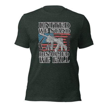 United We Stand Disarmed we Fall T-Shirt - BoomStick Tactical Gear