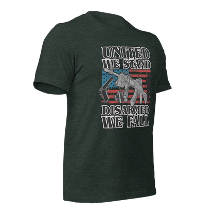 United We Stand Disarmed we Fall T-Shirt - BoomStick Tactical Gear