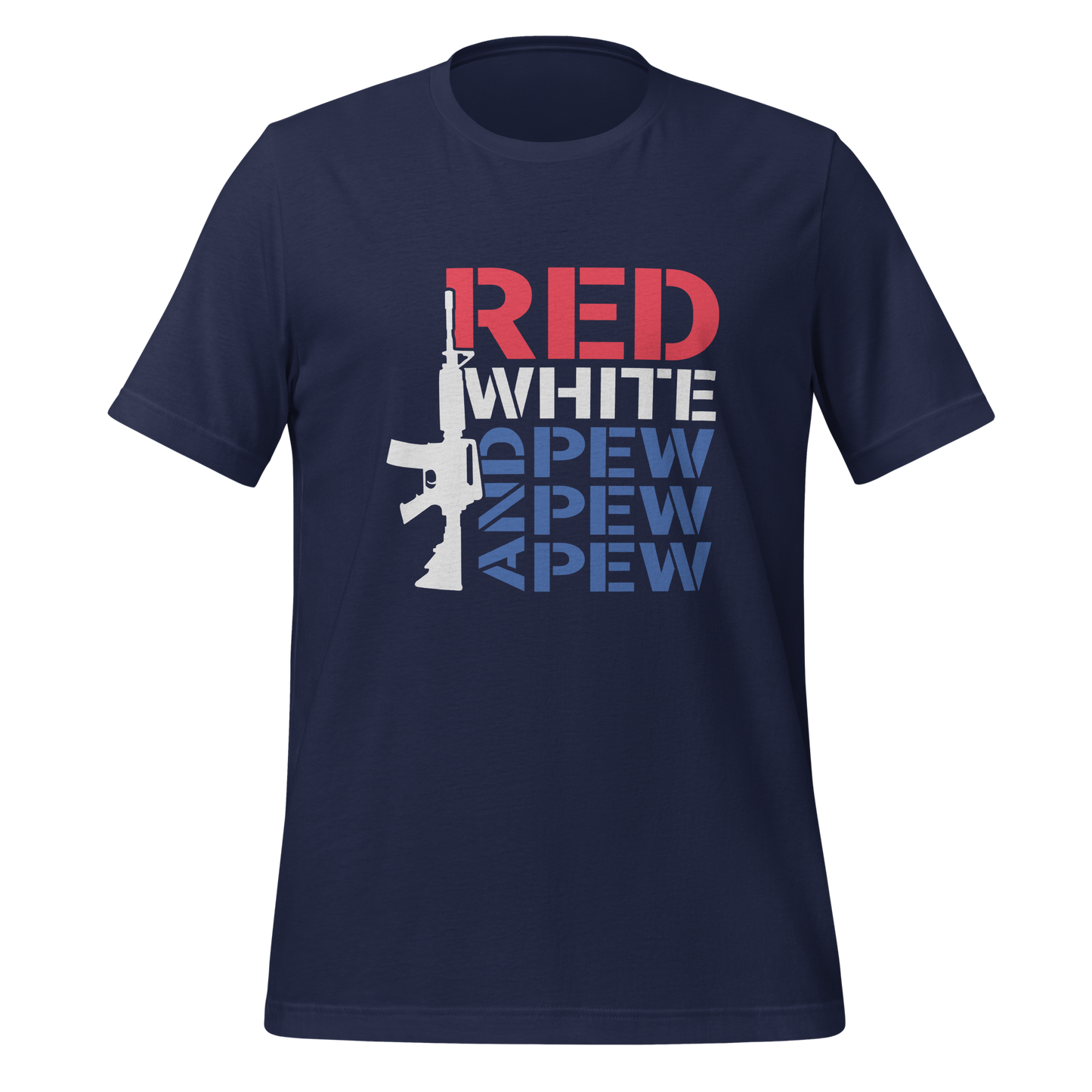 Red White and Pew T-Shirt - BoomStick Tactical Gear