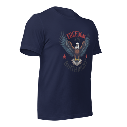 Freedom is My Birthright" Patriotic T-Shirt – Bold American Flag Design | 2A and Liberty Apparel - BoomStick Tactical Gear